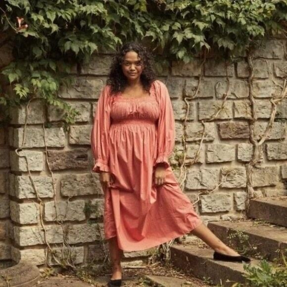 DOEN Catrinette Maxi Dress Nightgown in Apple blossom size XS NWT - Picture 4 of 17